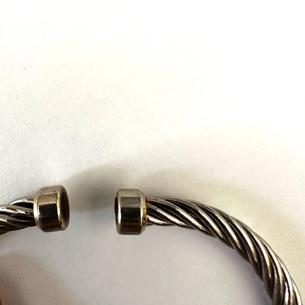 Silver tone bangle bracelet